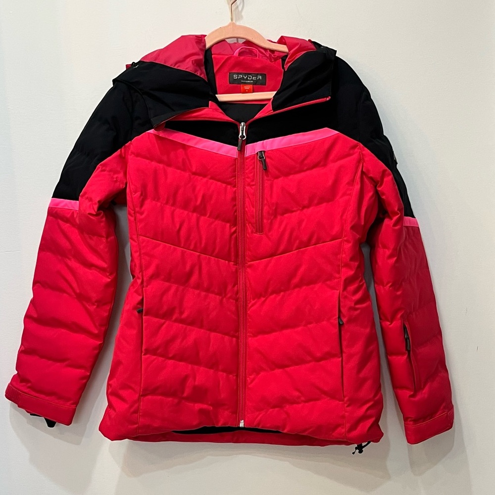 New SPYDER BRISK SYNTHETIC DOWN pink JACKET sz small